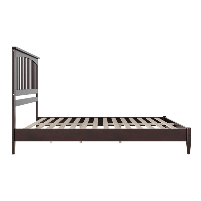 Becket King Wood Low Profile Platform Bed in Espresso