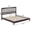 Becket King Wood Low Profile Platform Bed in Espresso
