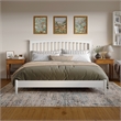 Becket King Wood Low Profile Platform Bed in White