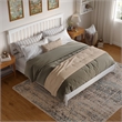Becket King Wood Low Profile Platform Bed in White