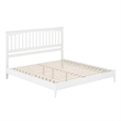 Becket King Wood Low Profile Platform Bed in White