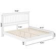 Becket King Wood Low Profile Platform Bed in White