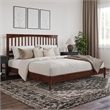 Becket King Wood Low Profile Platform Bed in Walnut