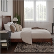 Becket King Wood Low Profile Platform Bed in Walnut