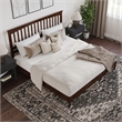 Becket King Wood Low Profile Platform Bed in Walnut