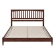 Becket King Wood Low Profile Platform Bed in Walnut