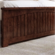 Naples Full Wood Low Profile Platform Bed with Matching Footboard in Walnut