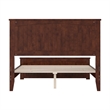Naples Full Wood Low Profile Platform Bed with Matching Footboard in Walnut