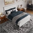 Naples Queen Wood Low Profile Platform Bed with Matching Footboard in White