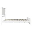 Naples Queen Wood Low Profile Platform Bed with Matching Footboard in White