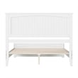 Naples Queen Wood Low Profile Platform Bed with Matching Footboard in White
