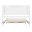 Naples Queen Wood Low Profile Platform Bed with Matching Footboard in White