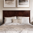 Naples Queen Wood Low Profile Platform Bed with Matching Footboard in Walnut