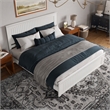 Naples King Wood Low Profile Platform Bed with Matching Footboard in White