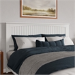Naples King Wood Low Profile Platform Bed with Matching Footboard in White