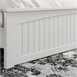 Naples King Wood Low Profile Platform Bed with Matching Footboard in White