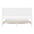 Naples King Wood Low Profile Platform Bed with Matching Footboard in White