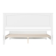 Naples King Wood Low Profile Platform Bed with Matching Footboard in White