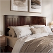 Naples King Wood Low Profile Platform Bed with Matching Footboard in Walnut