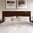 Naples King Wood Low Profile Platform Bed with Matching Footboard in Walnut
