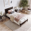 Naples Twin XL Wood Low Profile Platform Bed in Espresso