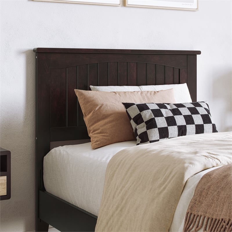 Naples Twin XL Wood Low Profile Platform Bed in Espresso