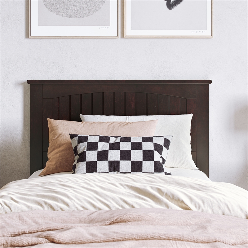 Naples Twin XL Wood Low Profile Platform Bed in Espresso