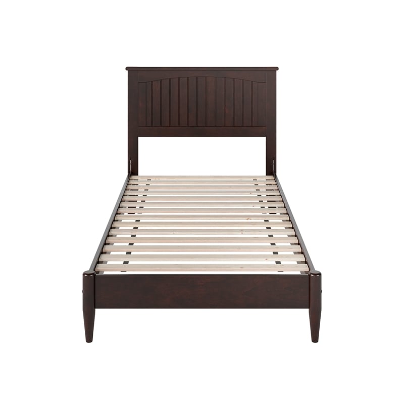 Naples Twin XL Wood Low Profile Platform Bed in Espresso