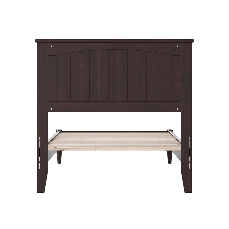 Naples Twin XL Wood Low Profile Platform Bed in Espresso