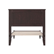 Naples Twin XL Wood Low Profile Platform Bed in Espresso