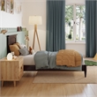 Naples Twin Wood Low Profile Platform Bed in Espresso