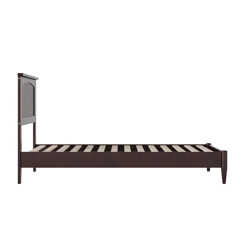 Naples Twin Wood Low Profile Platform Bed in Espresso