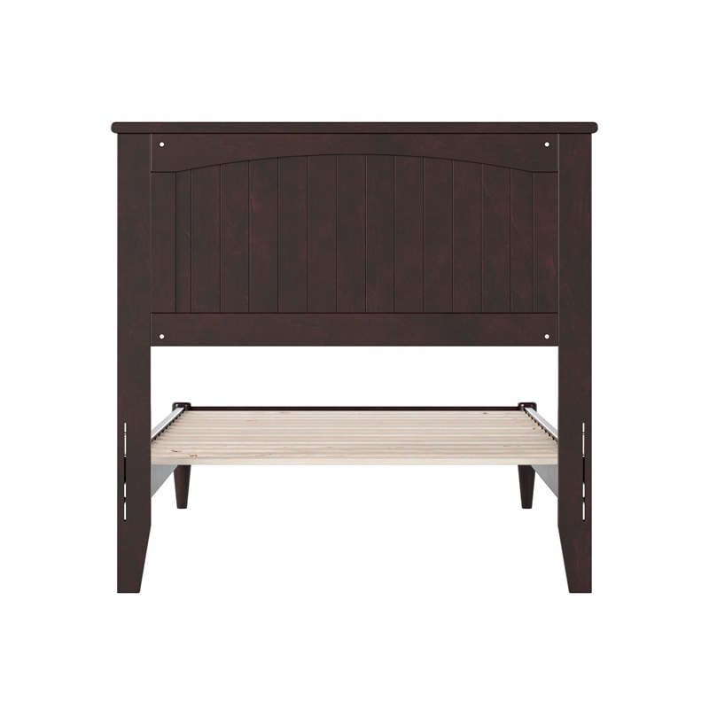 Naples Twin Wood Low Profile Platform Bed in Espresso