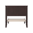Naples Twin Wood Low Profile Platform Bed in Espresso