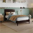 Naples Twin Wood Low Profile Platform Bed in Espresso
