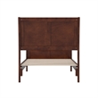 Valencia Twin Low Profile Wood Platform Bed with Matching Footboard in Walnut