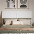 Valencia Full Low Profile Wood Platform Bed with Matching Footboard in White