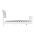 Valencia Full Low Profile Wood Platform Bed with Matching Footboard in White