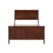Valencia Full Low Profile Wood Platform Bed with Matching Footboard in Walnut