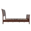 Valencia Full Low Profile Wood Platform Bed with Matching Footboard in Walnut
