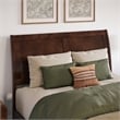 Valencia Full Low Profile Wood Platform Bed with Matching Footboard in Walnut
