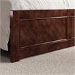 Berkshire Queen Wood Low Profile Platform Bed with Matching Footboard in Walnut