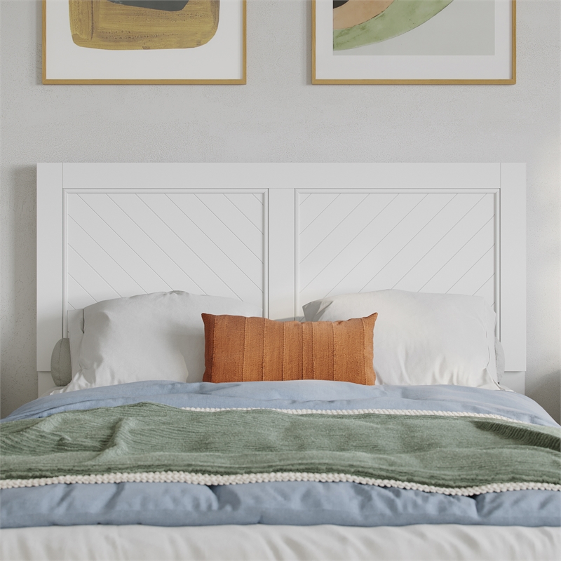Berkshire Twin XL Wood Low Profile Platform Bed in White