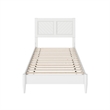 Berkshire Twin XL Wood Low Profile Platform Bed in White