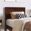 Berkshire Twin XL Wood Low Profile Platform Bed in Walnut