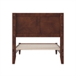 Berkshire Twin XL Wood Low Profile Platform Bed in Walnut