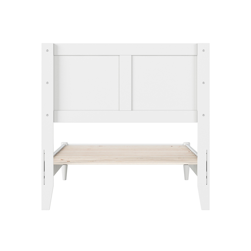 Berkshire Twin Wood Low Profile Platform Bed in White