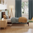 Berkshire Twin Wood Low Profile Platform Bed in Walnut