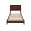 Berkshire Twin Wood Low Profile Platform Bed in Walnut