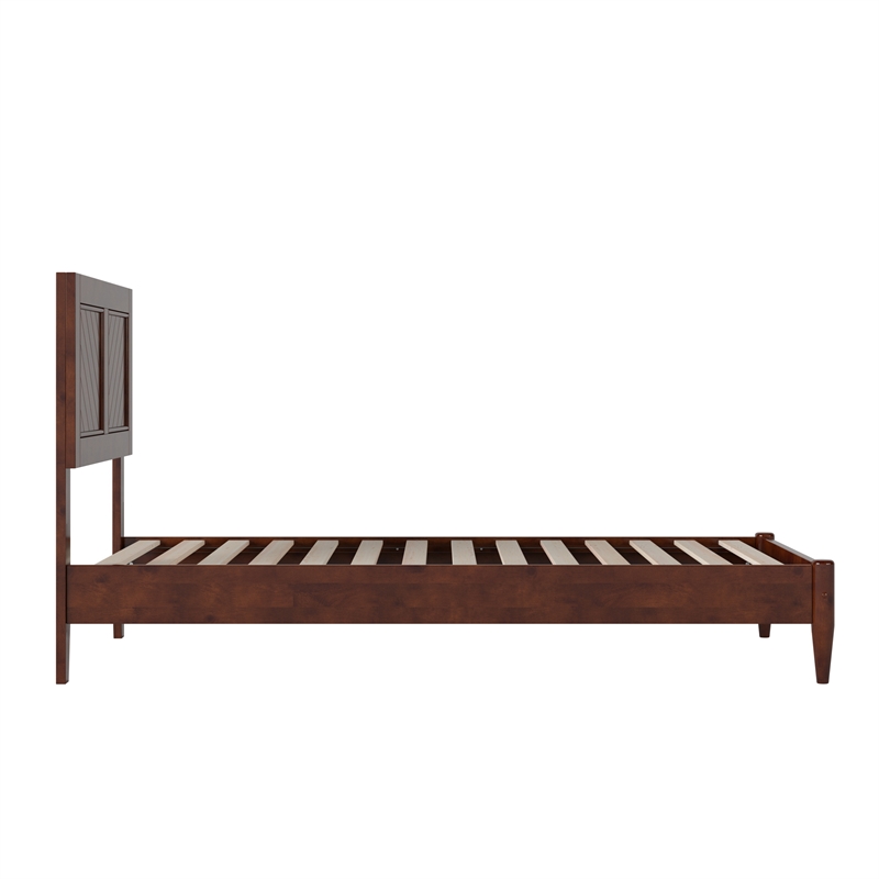 Berkshire Twin Solid Wood Low Profile Platform Bed in Walnut